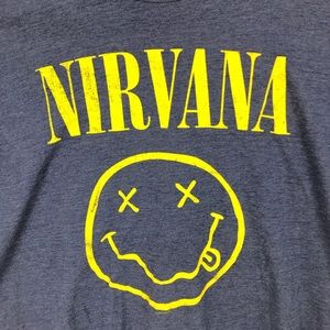 Nirvana Blue Men’s T-shirt Grunge 90s Rock Band